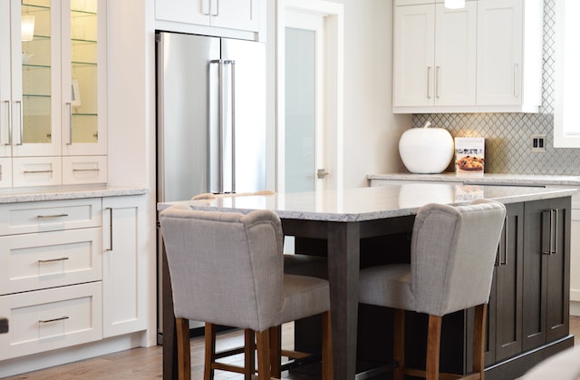 kitchen island with chairs